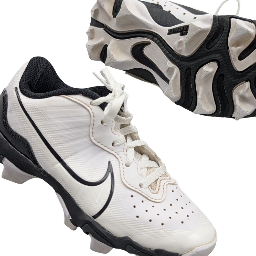 Nike Alpha Huarache Fastpitch Baseball Cleats White Black DJ6525-101 Size 13C